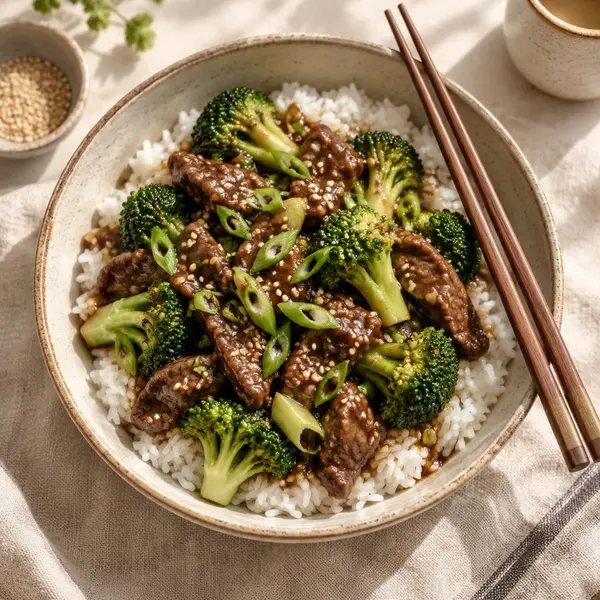Beef and broccoli stir-fry